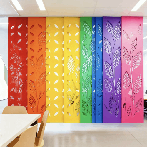 Paneles acústicos poliéster de pared colgantes para oficina