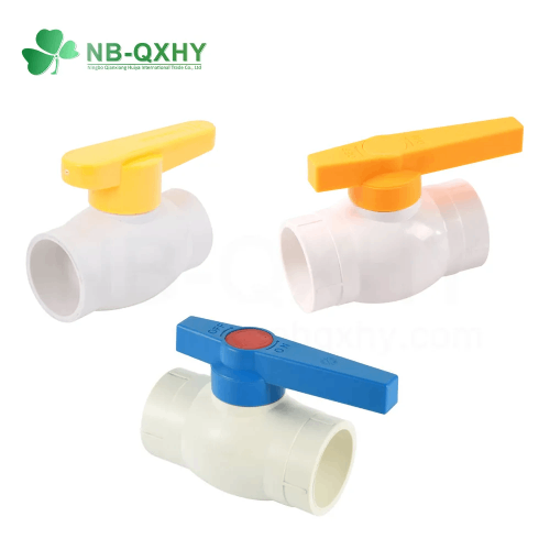 Válvula de bola de PVC con mango de ABS