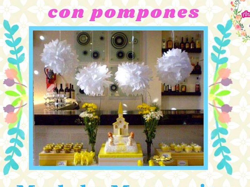 Decoración con pompones Oaxaca