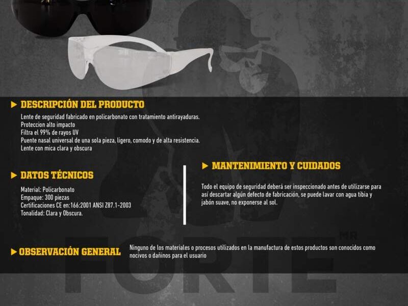 Lentes de seguridad México 