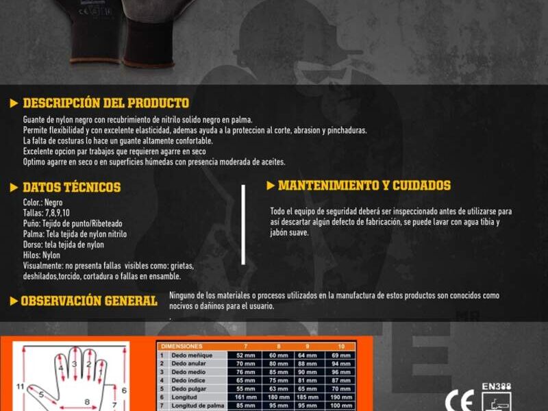 Guante nyton México 