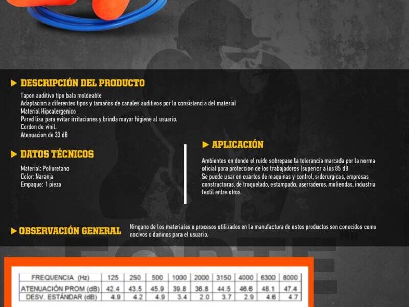 TAPON AUDITIVO DESECHADLE México 