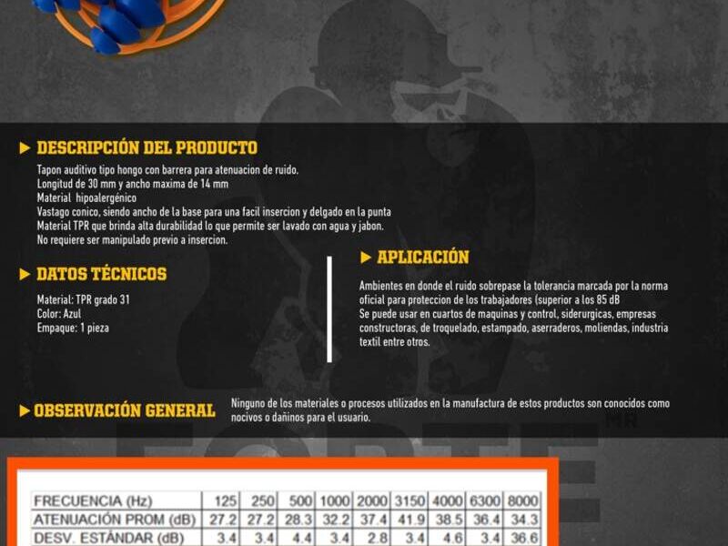 TAPÓN AUDITIVO REUSABLE México 