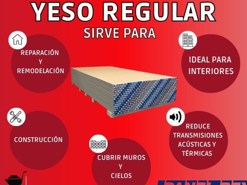 Panel yeso regular México 