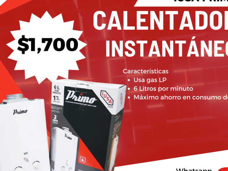 Calentador instantáneo Primo México 