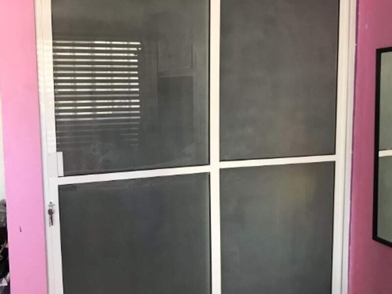CANCEL CUADRICULADO ALUMINIO BLANCO México