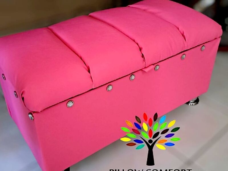 Butaca baul Tapizado Rosado Mexico