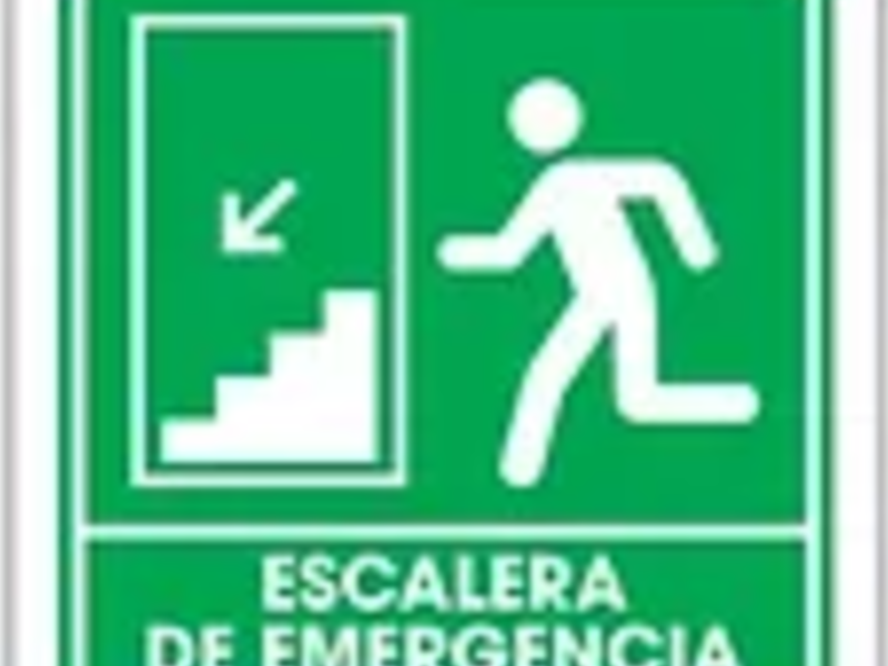 señal escalera emergencia cdmx