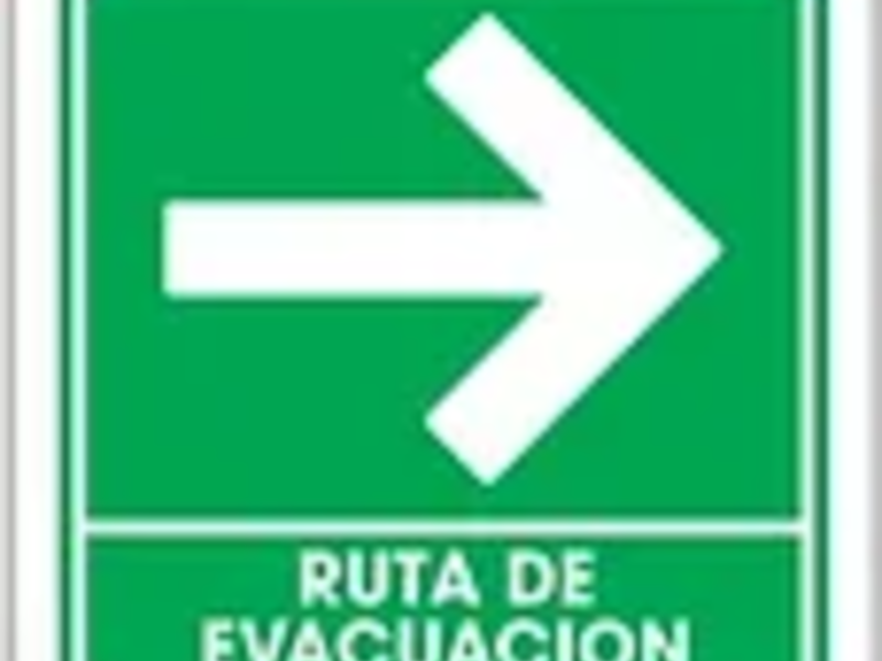 señal ruta evacuación cdmx