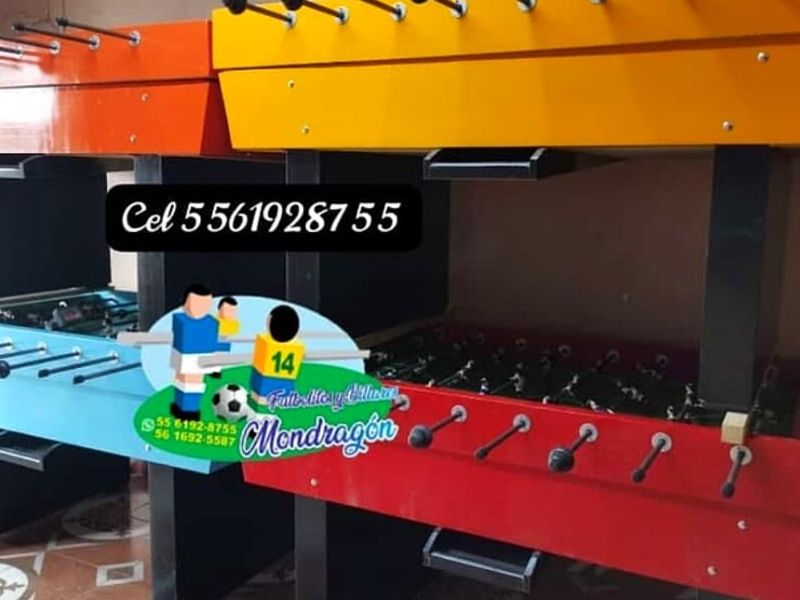 Futbolito de madera en Nezahualcóyotl