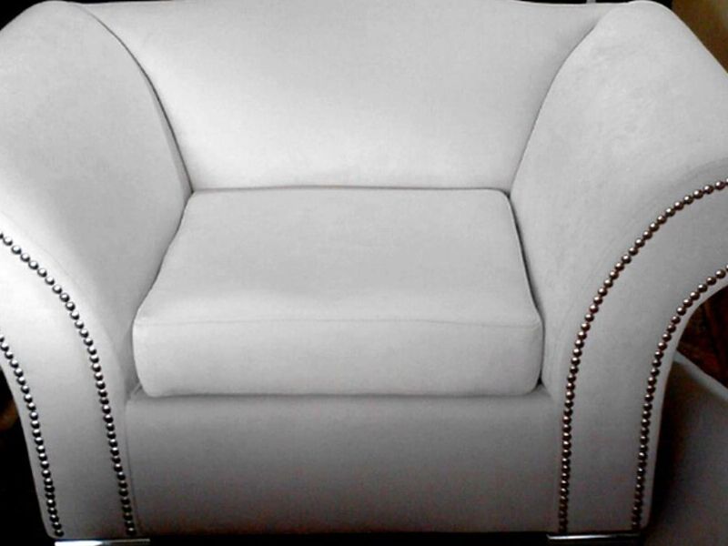 Sillon Tapizado Blanco Microcuero Mexico