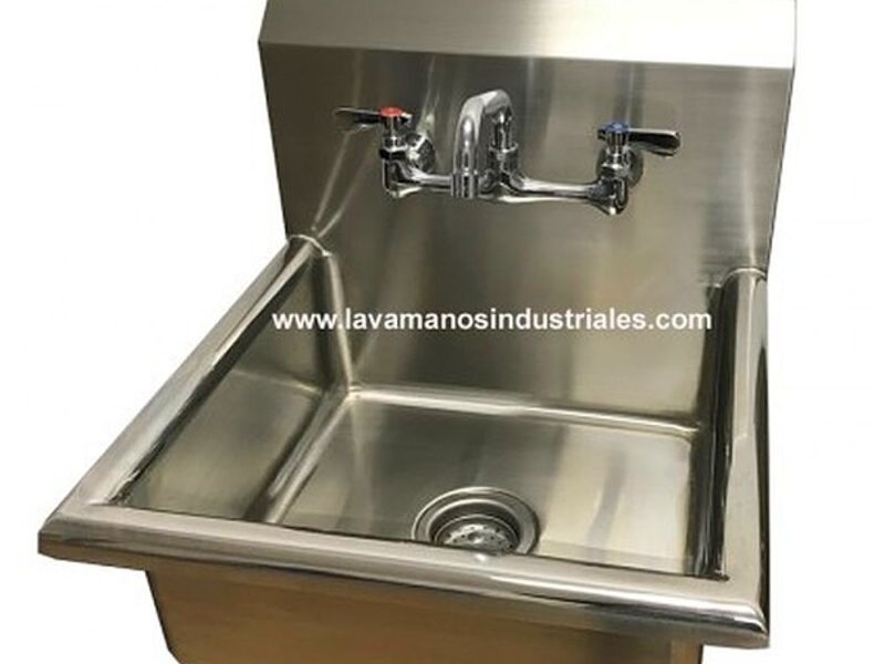 Lavabo Acero inoxidable  llave mezcladora 