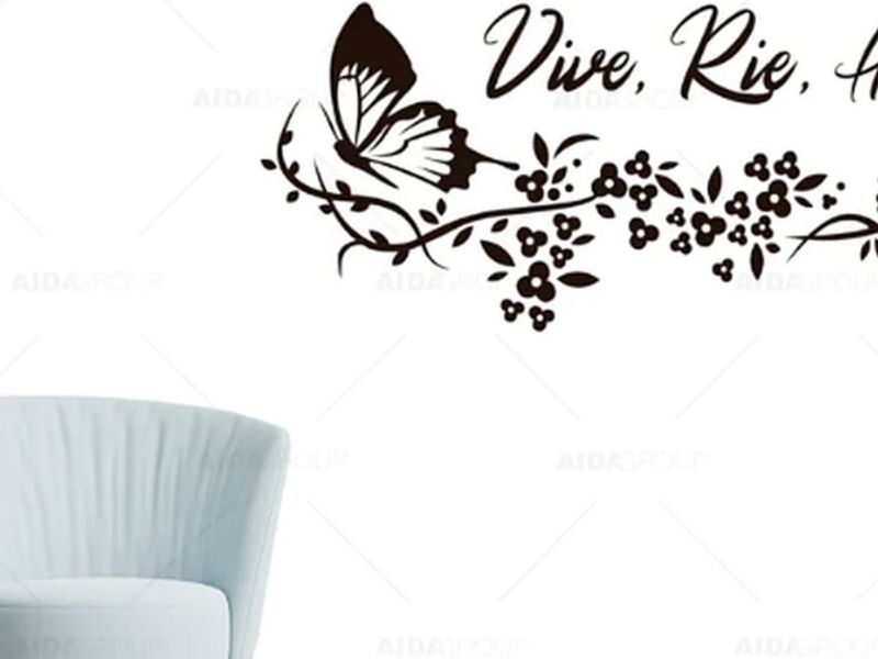 Vinil Decorativo Mariposa Vive Rie Ama CDMX