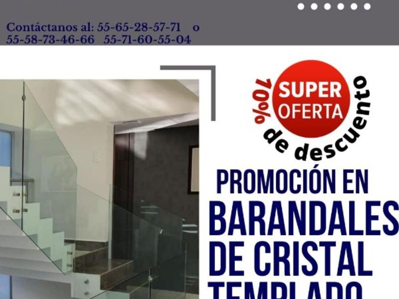 Barandales de cristal templado México