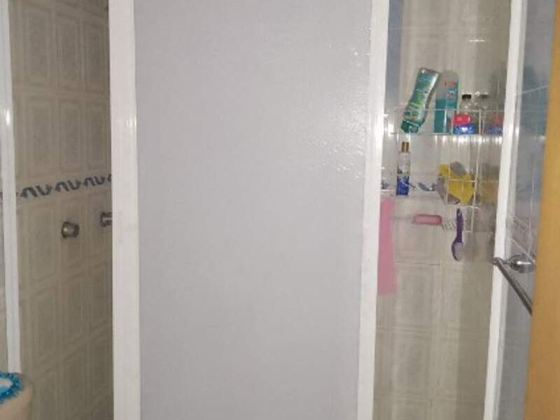 Cancel baño aluminio blanco Cuautitlán