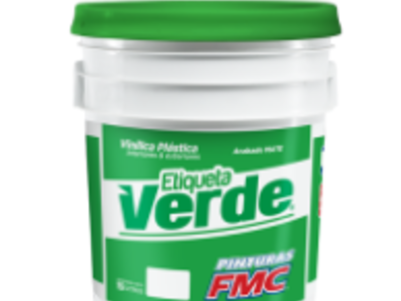 Pintura vinil acrílica etiqueta verde México