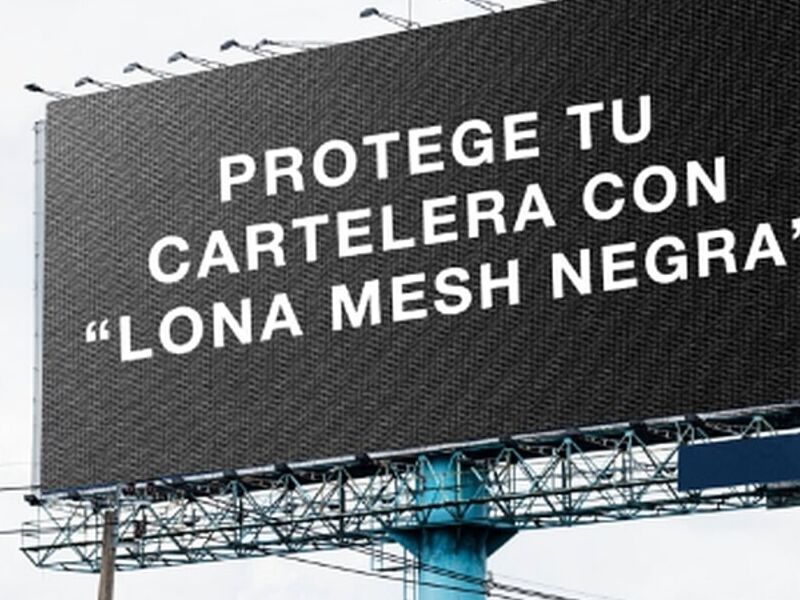 Lona Mesh Negra Monterrey