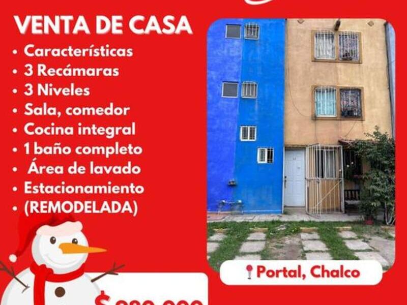 Venta casa portal Chalco