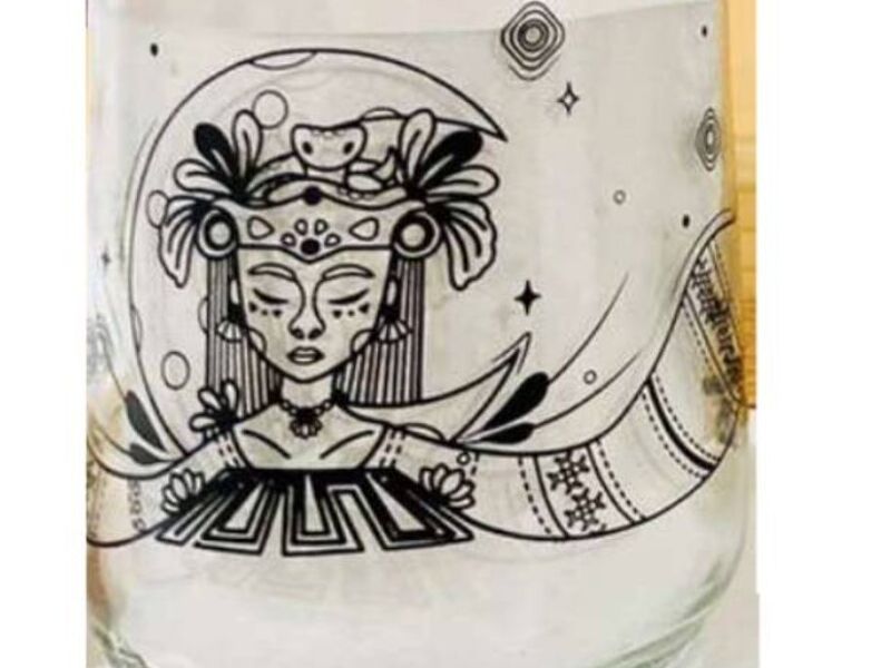 Vaso de Vidrio con diseño