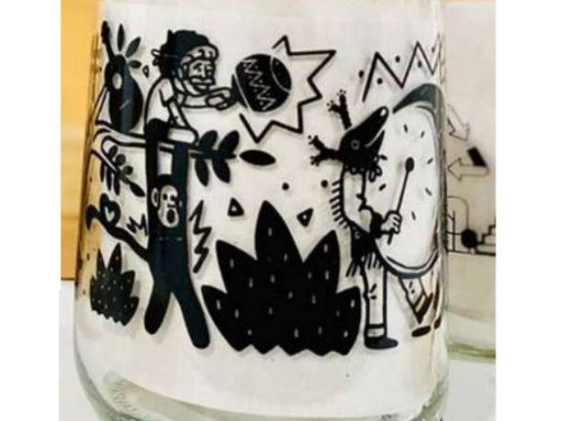 Vaso de Vidrio con diseños