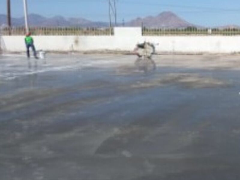 Piso de concreto en México