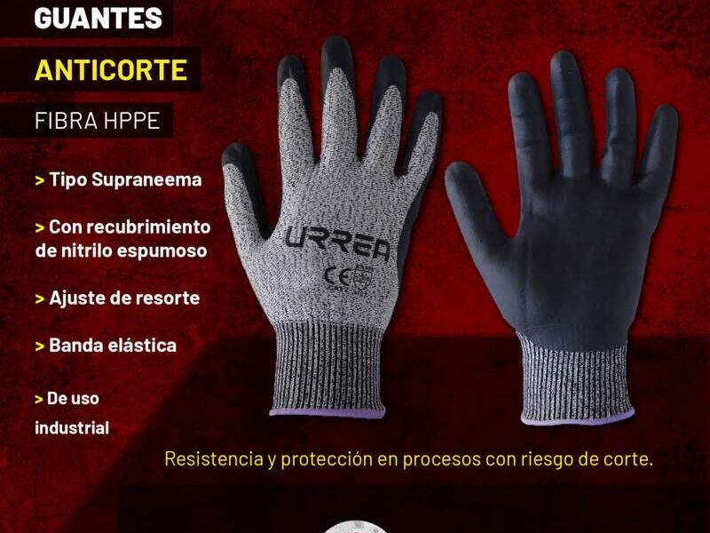 Guantes anticorte fibra HPPE México 