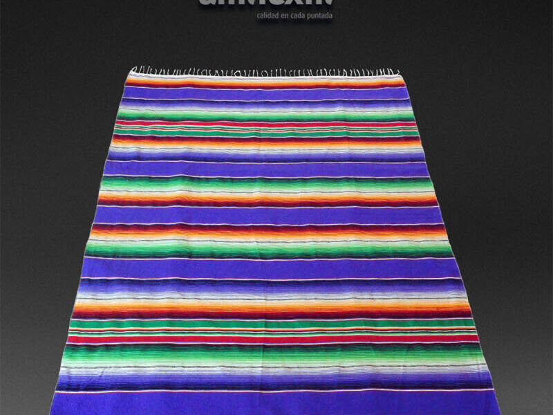 Sarape Artesanal Mexicano - Morado Claro