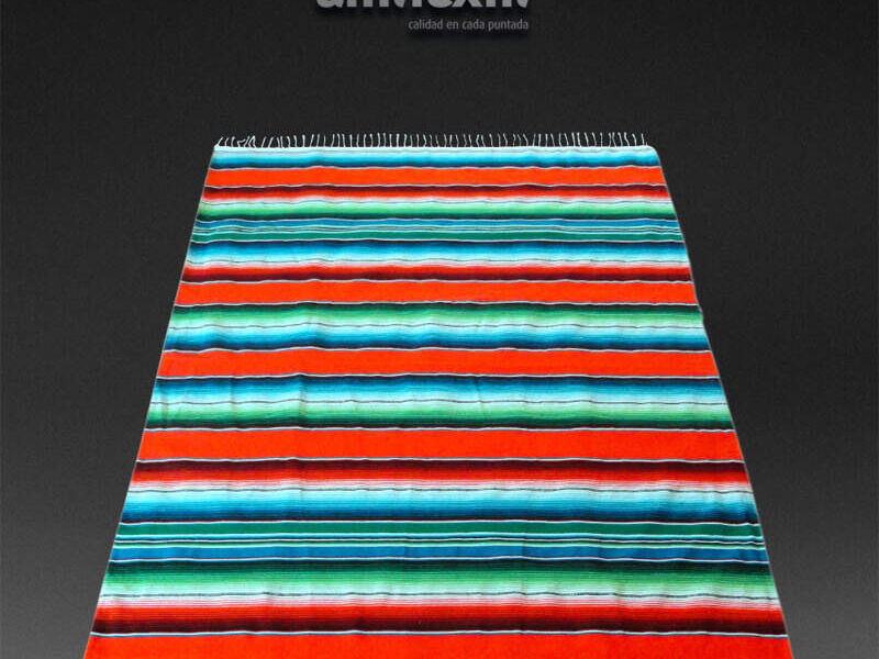 Sarape Artesanal Mexicano - Naranja
