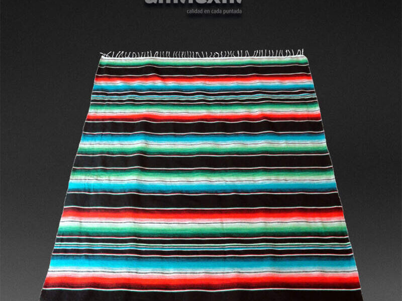 Sarape Artesanal Mexicano - Negro