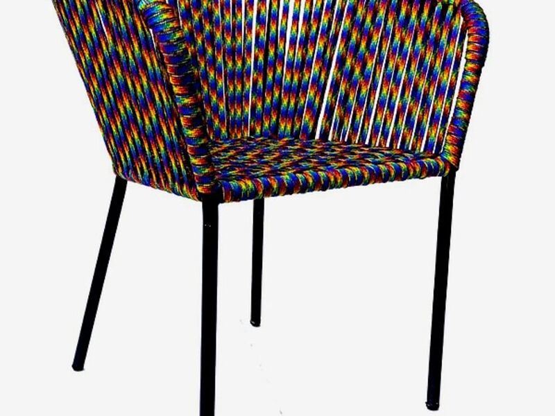 Silla tejida varios colores Mexico
