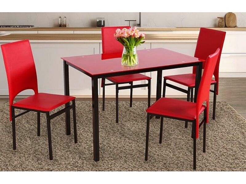 Antecomedor Argos Rojo con Negro