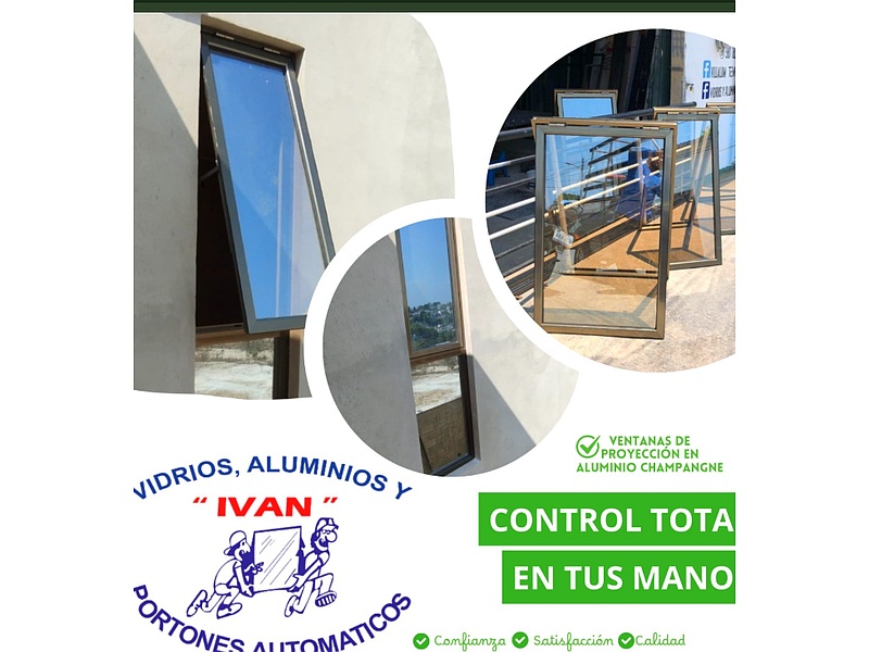  Ventanas en de proyección en aluminio México