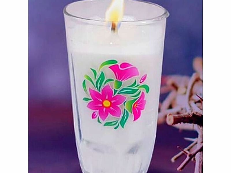 Veladora floreada Mexico
