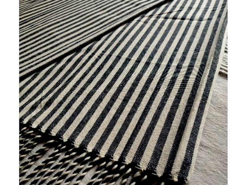 Manta Artesanal Oaxaca Negro/Beige México