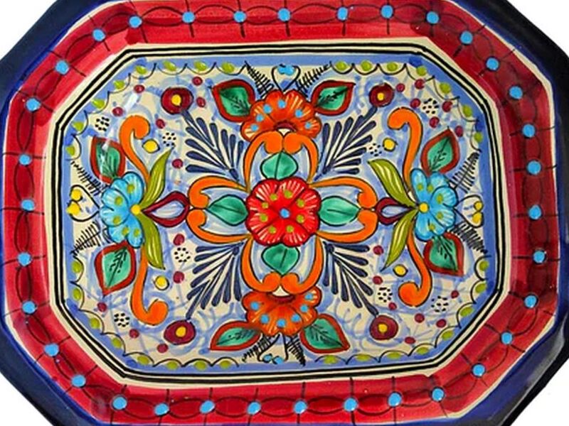 Ensaladera talavera artesanal México