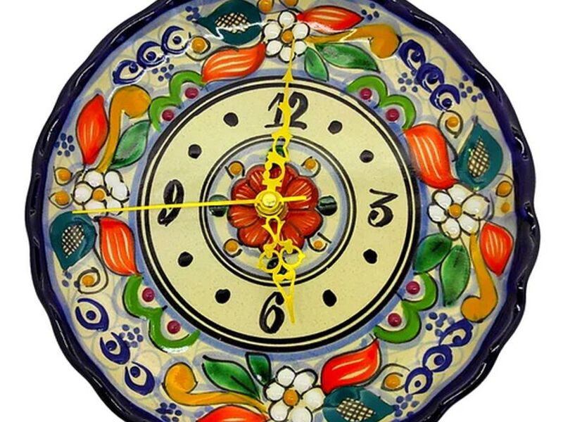 Reloj redondo artesanal México