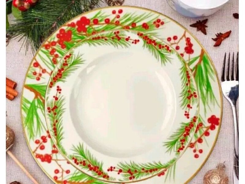 Vajilla Navidad verde México