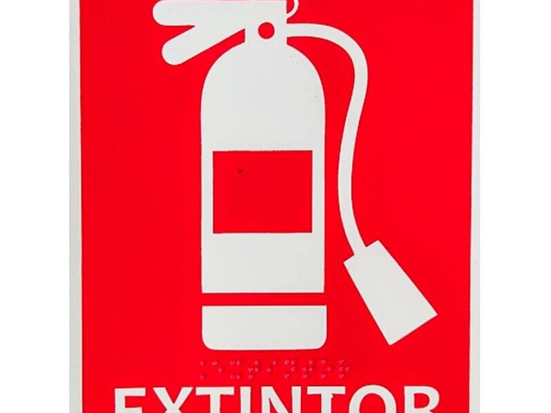 Extintor sistema Braille México