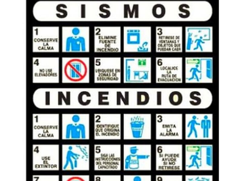 Señalamiento Sismo Incendio México