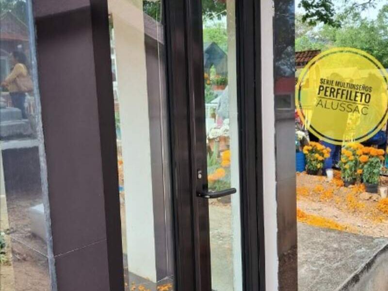 Puerta Aluminio Negro Jalpan