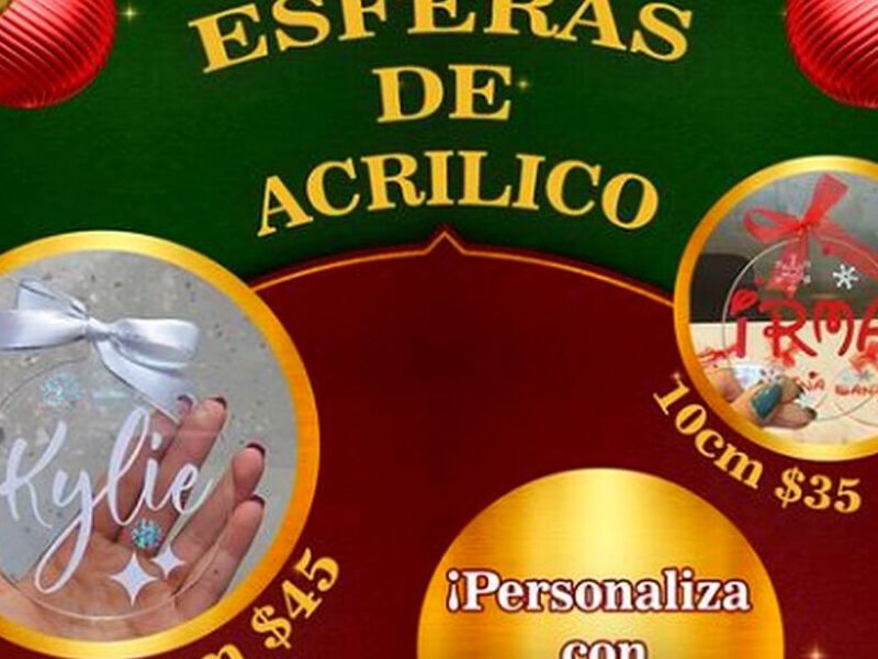 Esferas acrilicos Nuevo Laredo