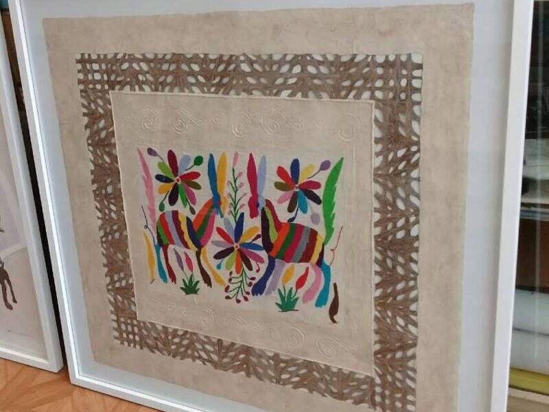 Cuadro Decorativo Animales Bordado Cancún
