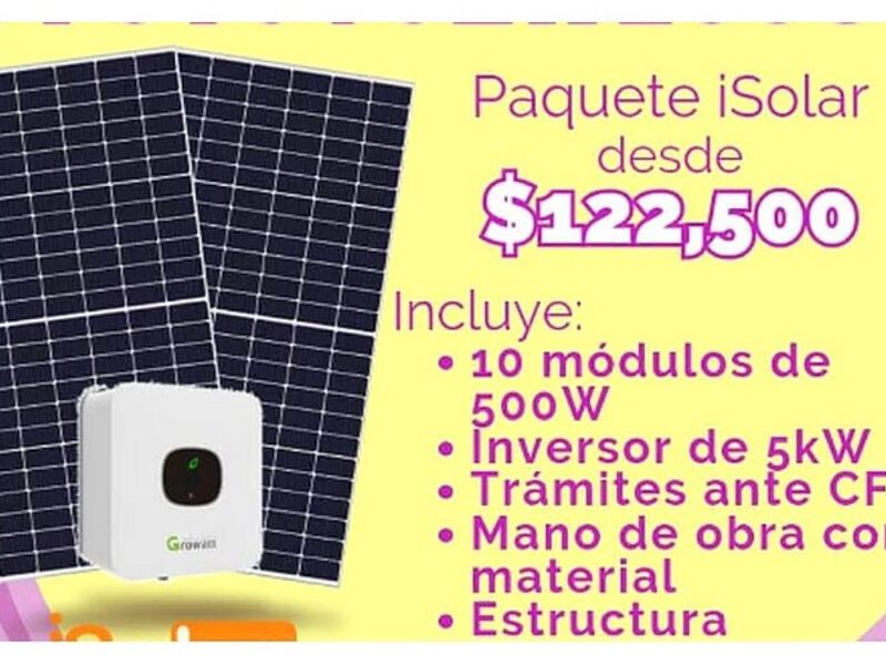 PAQUETE FOTOVOLTAICO 10 MÓDULOS MORELOS