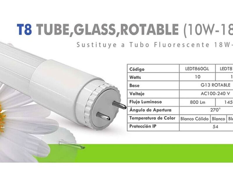 Tubo LED T8 Rotable México