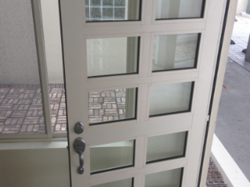 PUERTA GRIS EN UNIDAD CHIAPANECA