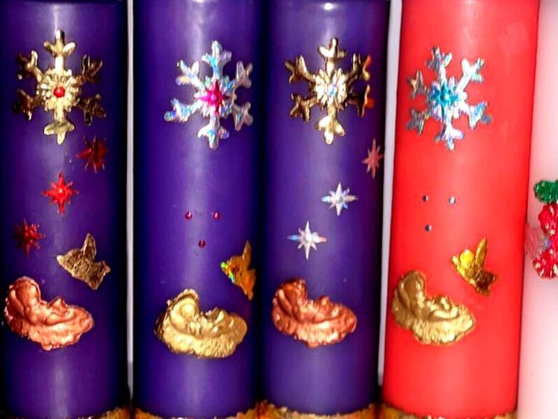 Set velas colores navideñas Mexico