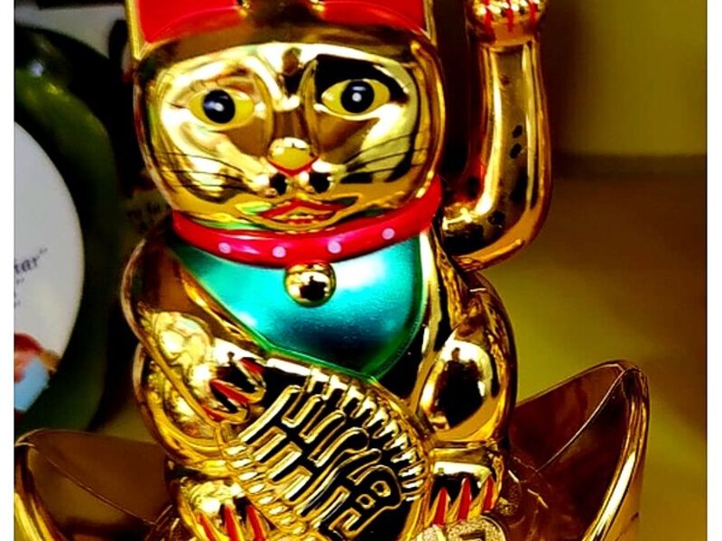 Adorno gato dorado Mexico