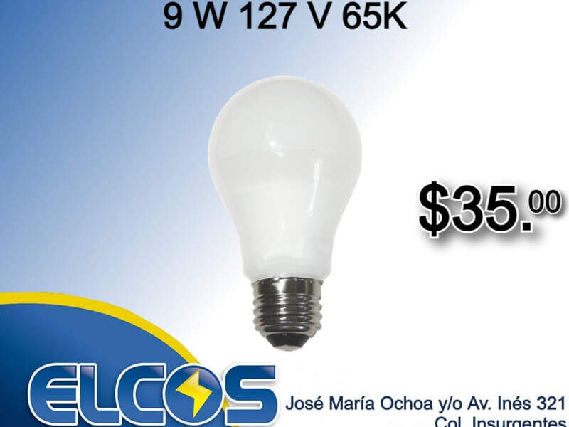 focos LED Saglite de 9W 127V 65K México 