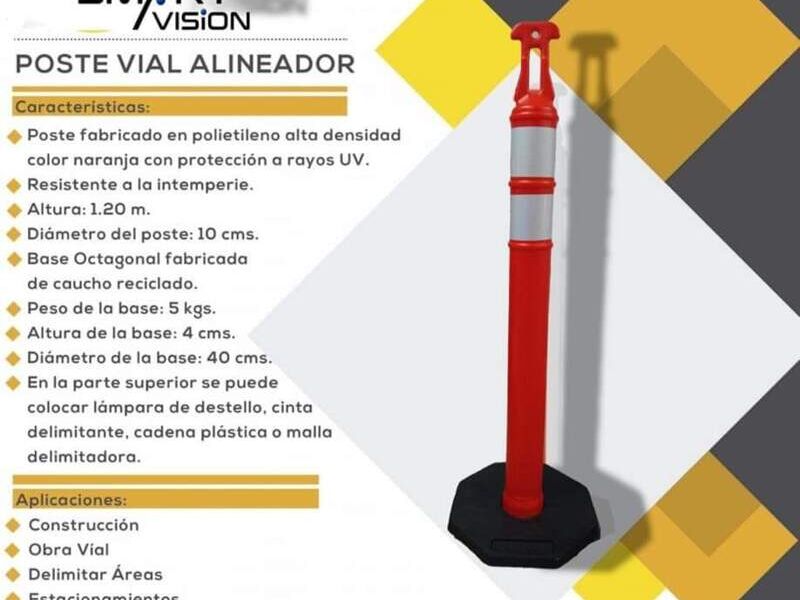 Poste vial alineador México 