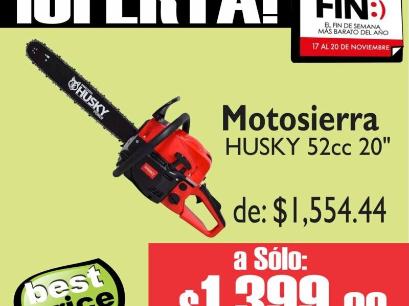 Motosierra Gasolina Husky 52CC 20 México 